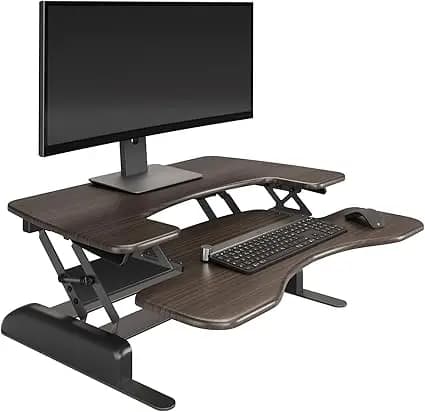 Desk Pro Plus 36, double monitor table converter, adjustable desk lift, 11 Stand Up Office height settings