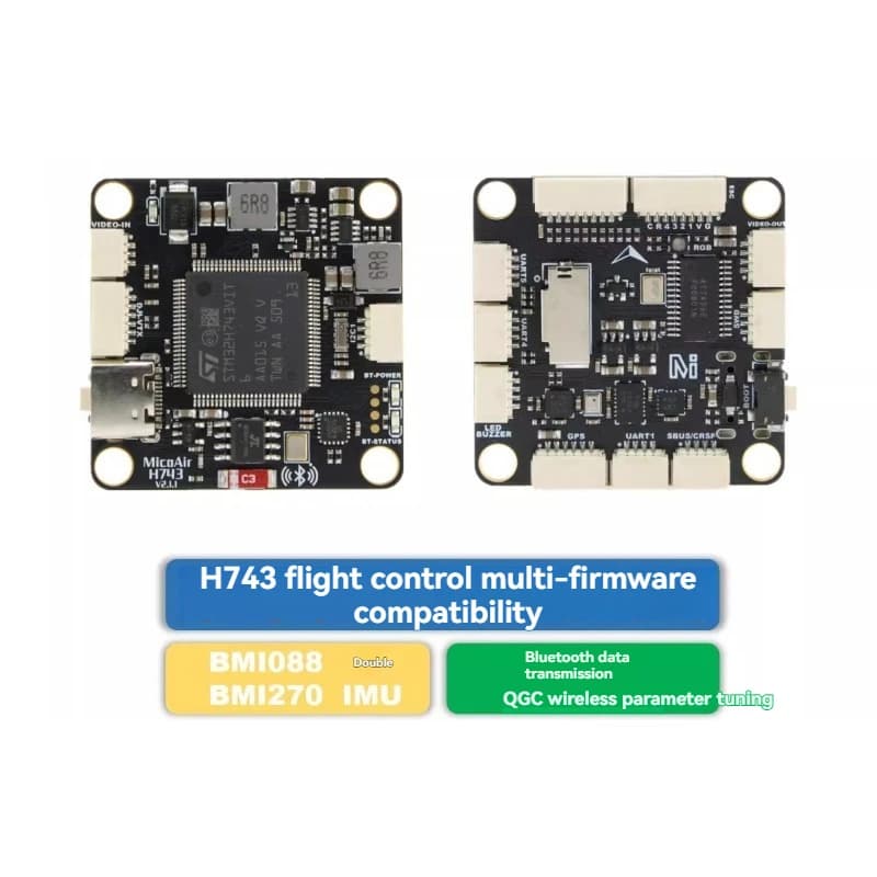 MicoAir743 V2 Dual IMU Flight Controller Bluetooth Tuning Support for APM PX4 INAV Firmware Betaflight for RC drones