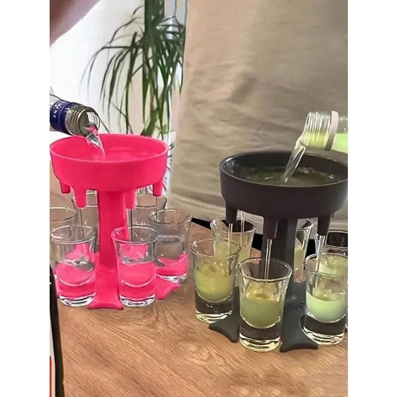 Dispenser per vino con portabicchiere, imbuto per bevande creativo per la decorazione di feste, strumento per servire a tema natalizio di Halloween