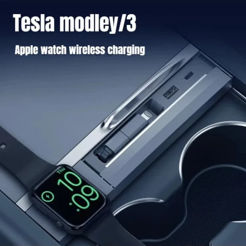 Applicabile al nuovo dock di espansione della console centrale modello 3/Y di Tesla, con cavo retrattile, adattatore di ricarica wireless