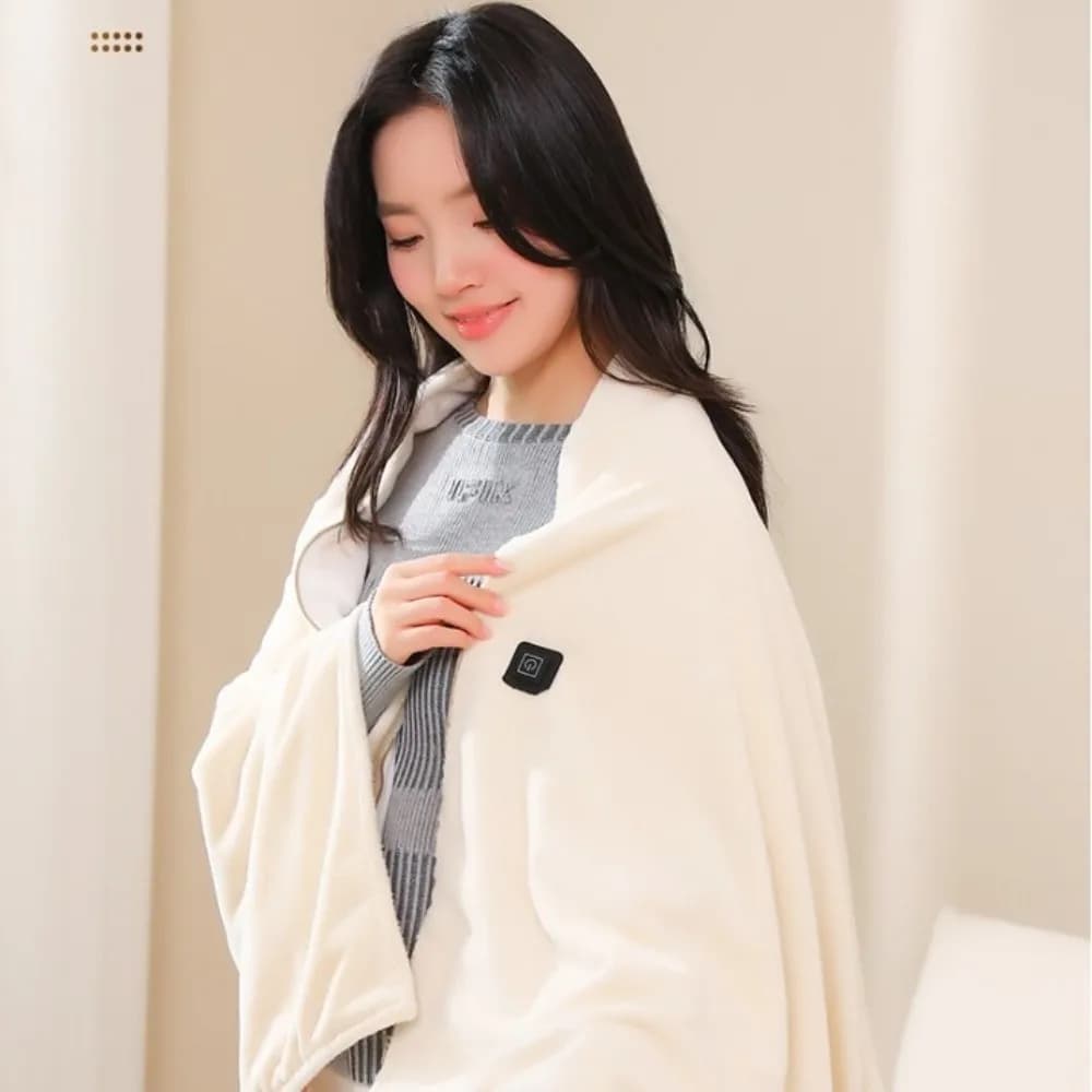 High Quality Wearable USB Electric Heated Blanket Washable Portable Warming Shawl 3 Heating Levels Heating Lap Blanket Winter