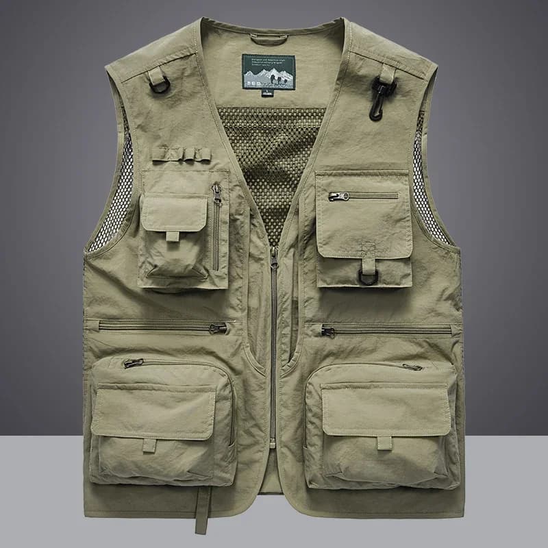 14 tasche estate nuovi uomini tattici americani escursionismo gilet da pesca fotografo da uomo maglia abbigliamento da lavoro giacca senza maniche gilet per attrezzi