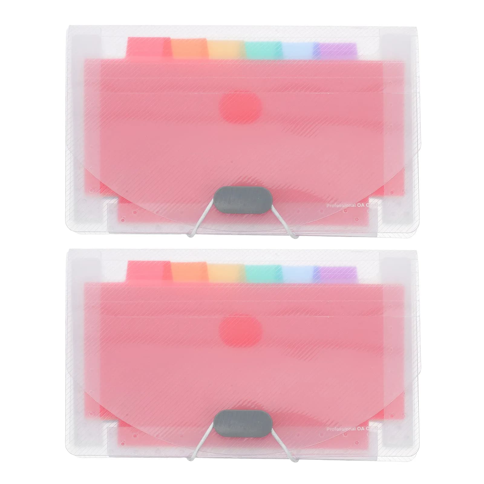 Organizzatore di documenti impermeabile da 2 pezzi, cartella portadocumenti a fisarmonica in plastica a 7 tasche, porta ricevute portatile per fatture e contanti