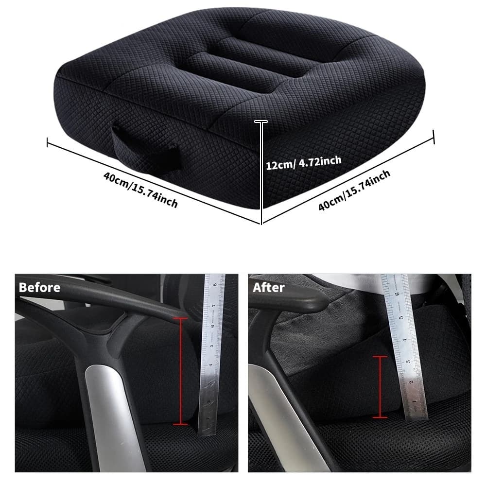 Cuscino per Aumentare l'Altezza del Sedile Auto, Adatto per Conducenti di Bassa Statura, Cuscino per Sedie da Ufficio, Cuscino di Sicurezza per Auto