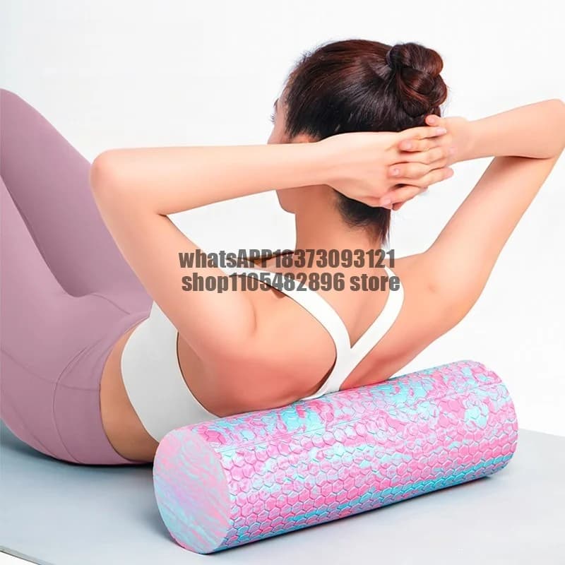 Foam Shaft Pure Solid Yoga Roller Muscle Relaxation Roll Leg Roll Back Glossy Beginner Soft Fitness Floating Point