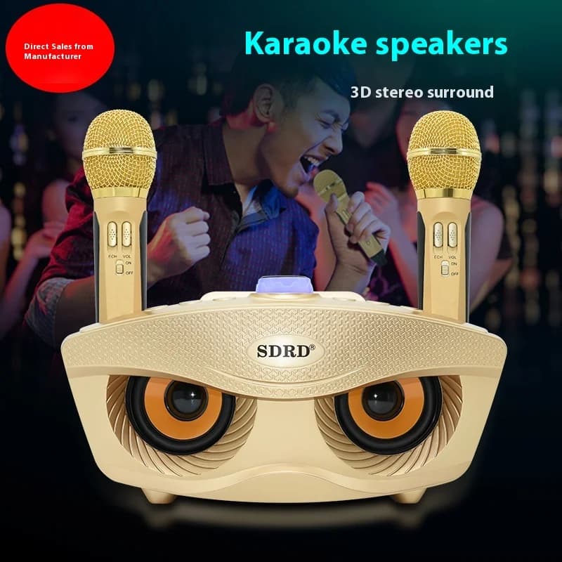 SD306S Wireless Bluetooth Speaker Owl Multi-function Subwoofer Surround Sound Dual Speaker Portable Microphone Audio