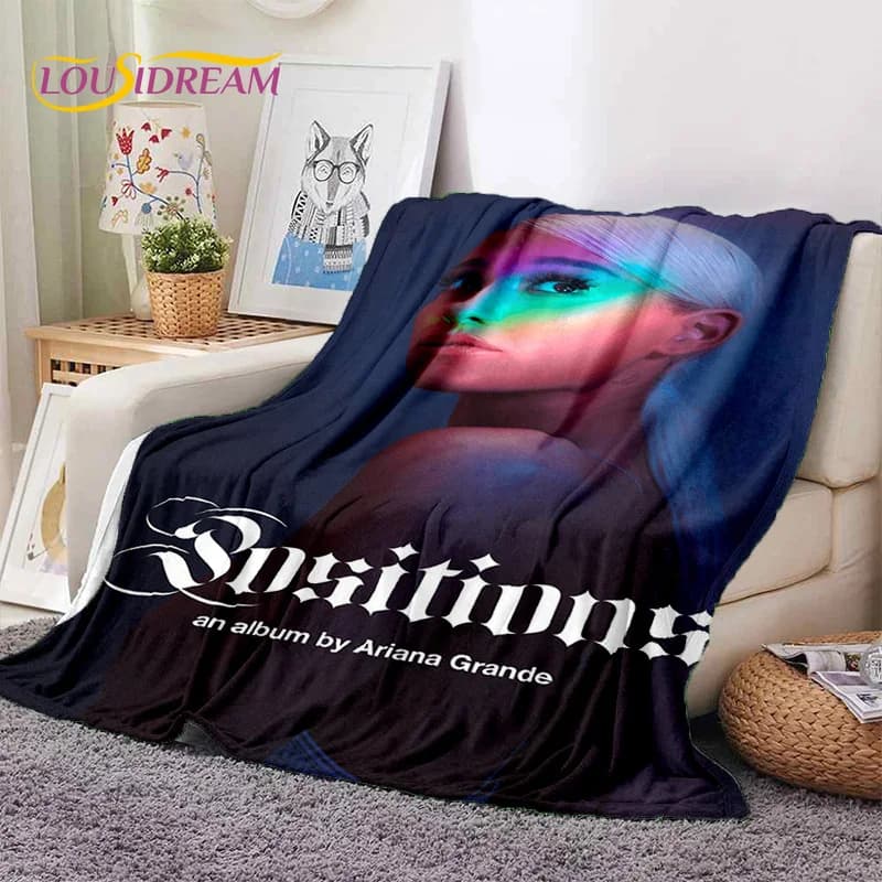 Coperte morbide 3D Ariana Grande Cat Ari Singer, mantengono caldo coperta comoda coperta per letti da picnic divano casa camera da letto regalo