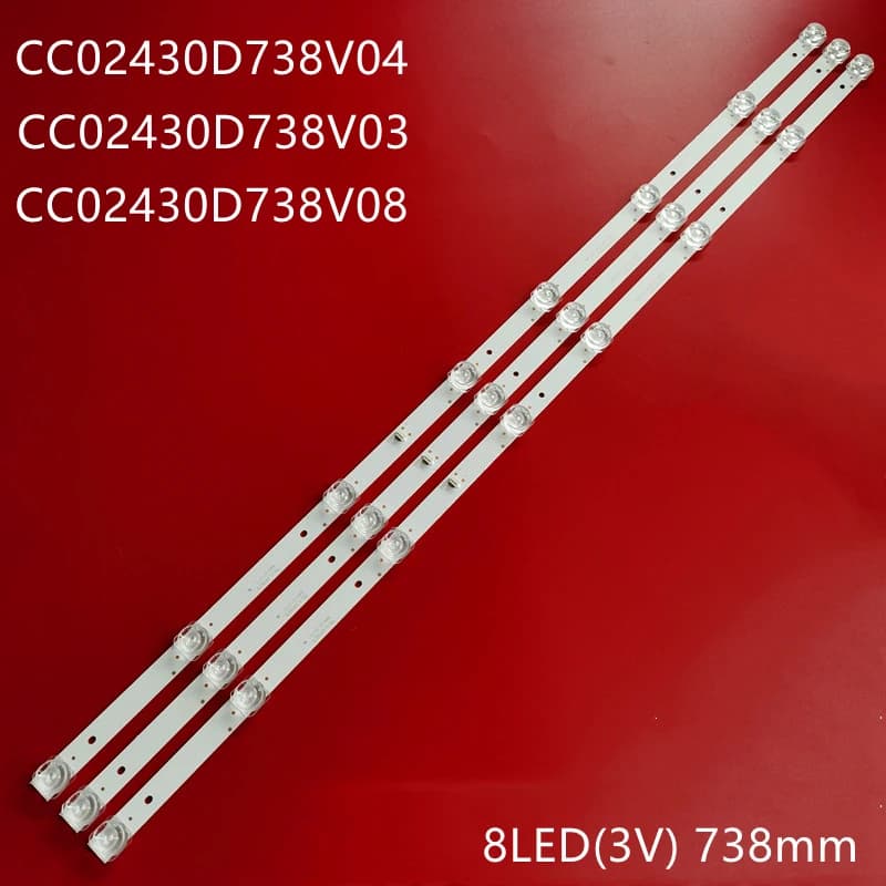 Striscia di Retroilluminazione A LED 8 Lampada dexp f43e8000q f43d7000q 43LST5970 LIBEN LE-LED43ST282T2 CC02430D738V04 43E20 3X8 8S1P 1410 0D20