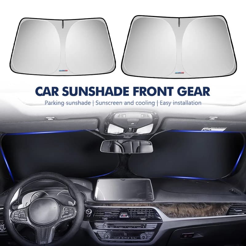 For BMW Car Logo Front Window Sunshades Cover Windshield Sun Visor Shade Protector 1 3 5 Series X1 X3 X4 X5 X7 G20 G38 F20 F39