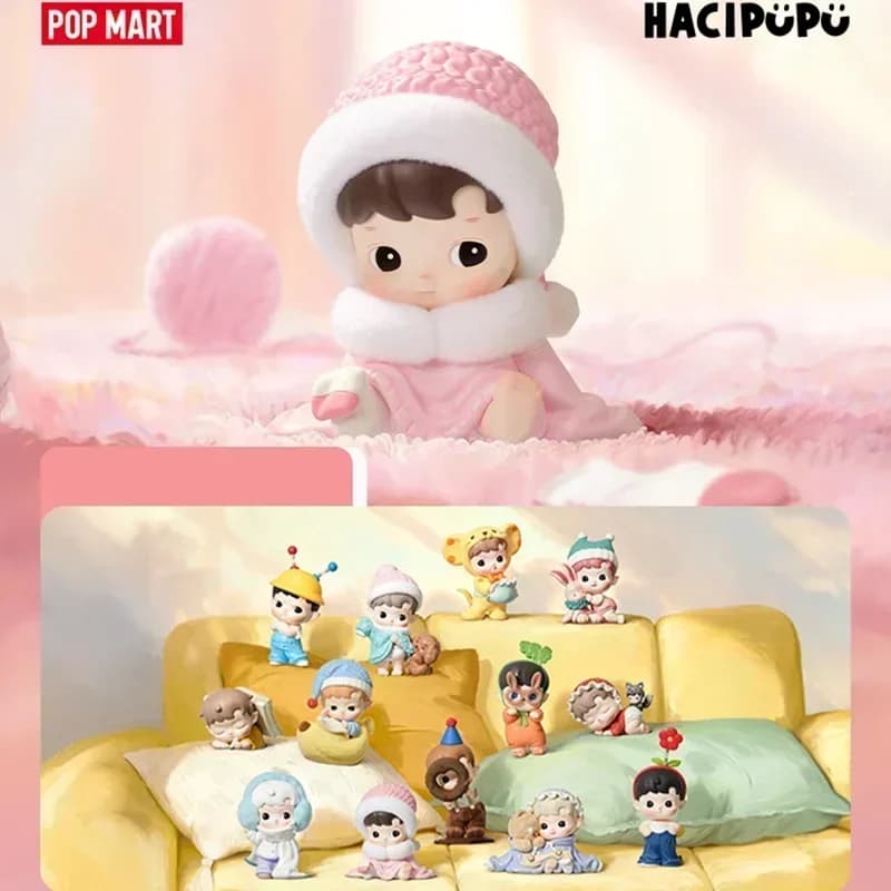 POP MART HACIPUPU Sussure della mia serie mondiale Scatola cieca Scatola misteriosa Giocattoli Kawaii Ornamento Figurine Decorazioni per la casa Modello da tavolo Bambola