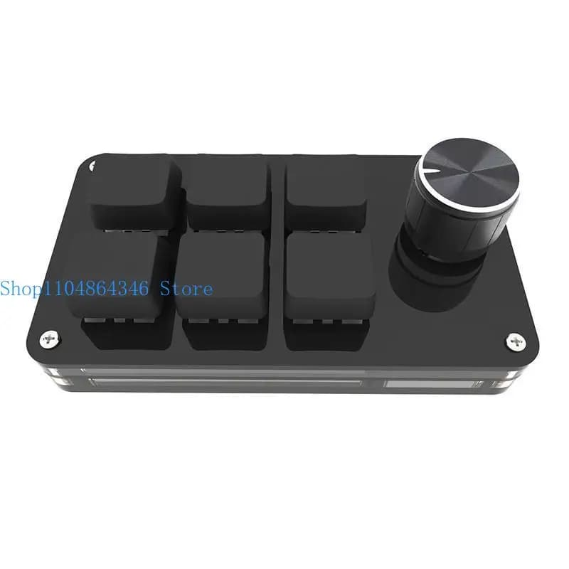 652F Tastiera personalizzata a 6 tasti Manopola del volume Programmazione Gaming per tastiera meccanica Type-C