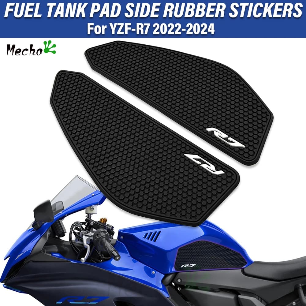 2025 Nuovo Per YAMAHA yzfr7 YZF R7 YZF-R7 2021 2022 2023 2024 Moto Sid Serbatoio Carburante Adesivi Protezione Ginocchio antiscivolo Pad Decal