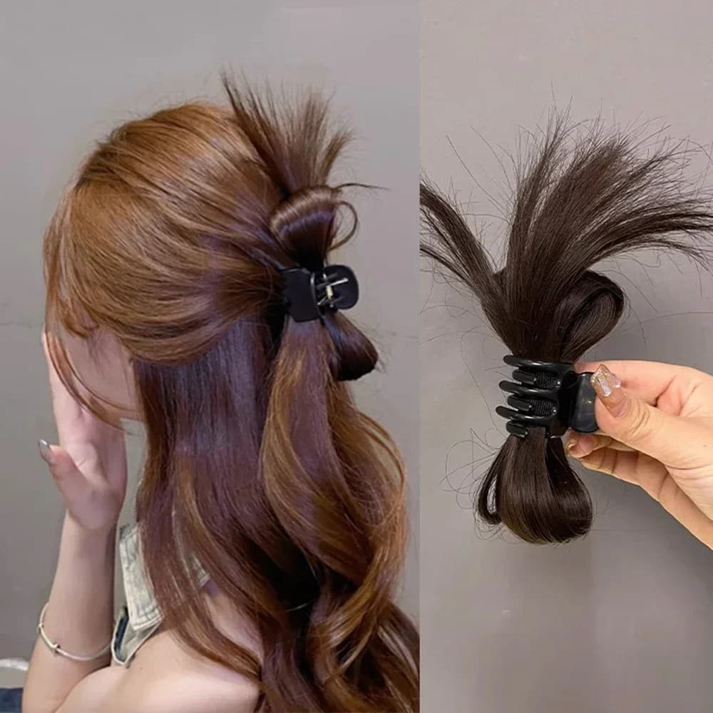 Nuove donne mezza cravatta capelli artiglio piuma volano testa pigro testa di polpetta granchio Clip parrucca cattura Clip alta coda di cavallo accessori per capelli