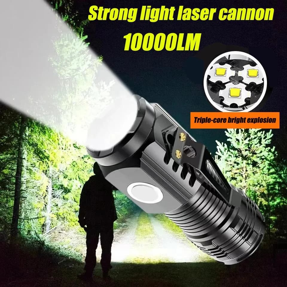 Rechargeable LED Strong Light Flashlight, Multifunction Long Ray, Portable Mini Flashlight For Outdoor Home, Cap Clip Light