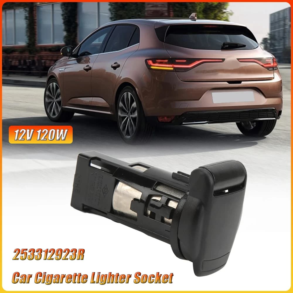 Per Renault Megane 12V Presa accendisigari per auto 12V 120W Sostituzione presa di corrente ad alta efficienza 253312923R