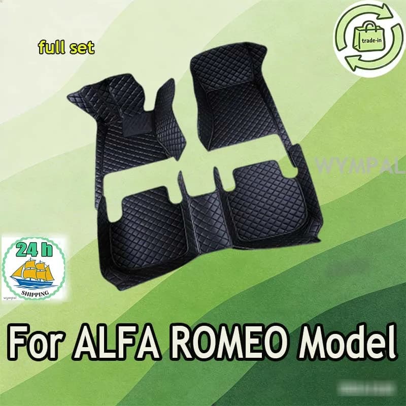 Car carpets floor for ALFA ROMEO Giulia Mito Stelvio Giulietta 4C 159 Spider 916 GTV Brera 166 147 Spider car accessories