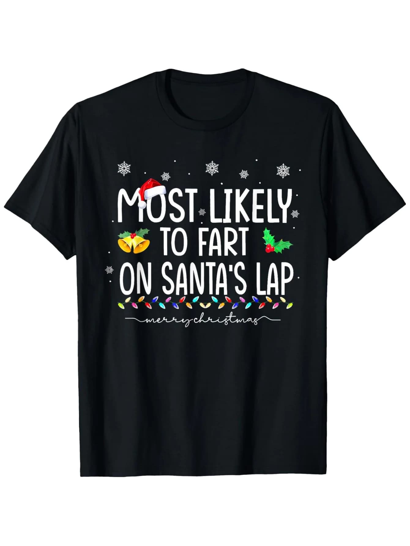 T-shirt natalizia "Might As Well Sleep Under the Tree" - Maglietta umoristica per la famiglia da 180 g/m2