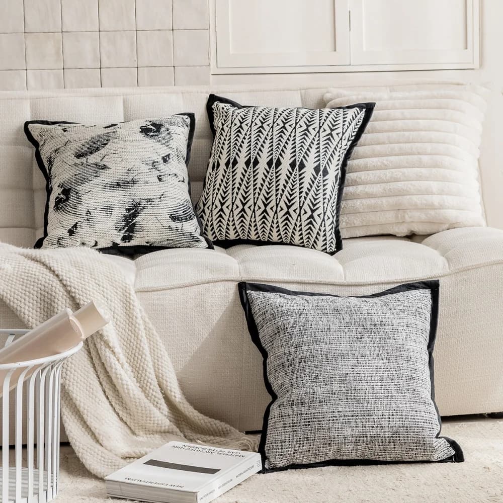 French 45x45 Home and garden Pillowcase Simple Living Room Home Decor Sitting Cushion Geometric Pattern Decorative Cushions Sofa