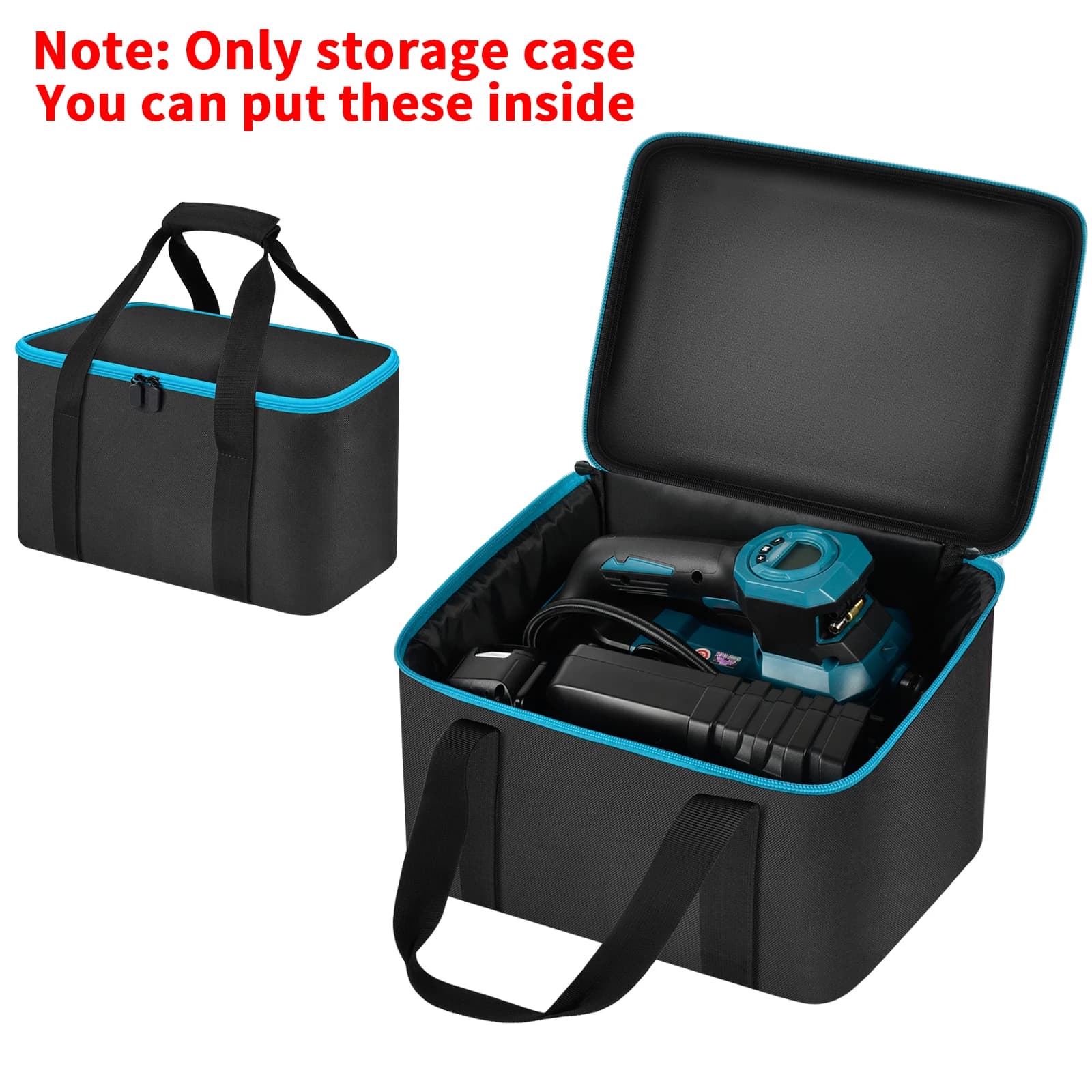 Borsa portaoggetti portatile per Makita MP180DRG/MP181DZ/MP001GZ per pompe ad aria ricaricabili (SOLO CASO)