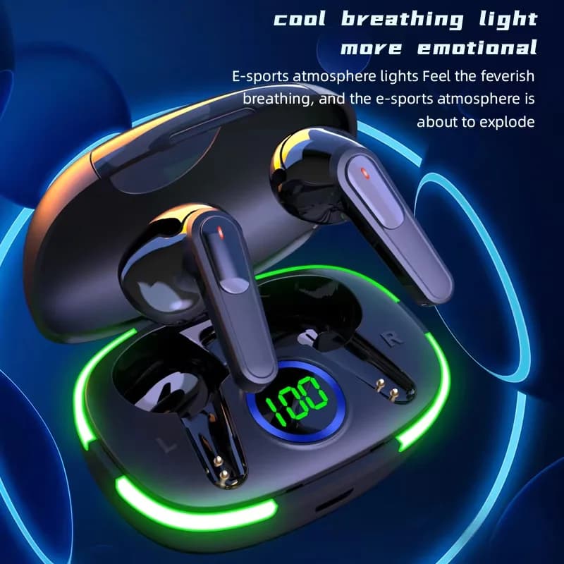 PRO 80 New Bluetooth wireless earphones with digital display, Bluetooth sports earphones.