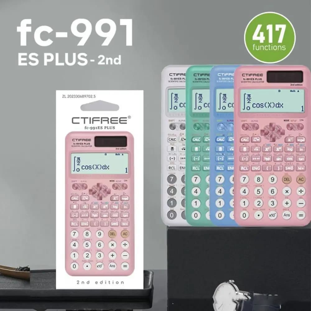 Calcolatrice scientifica portatile 991ES Plus-2nd Edition con custodia protettiva Funzione 417 Calcolo di cancelleria per studenti