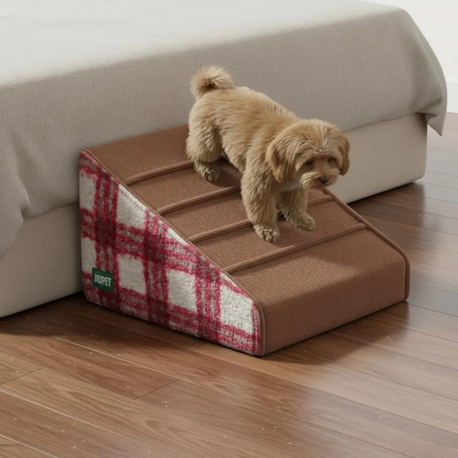 Scala per Cani con Base Antiscivolo, Rampa per Animali Domestici con Inclinazione Delicata, Rampa per Gatti Salva Zampe, per Divano