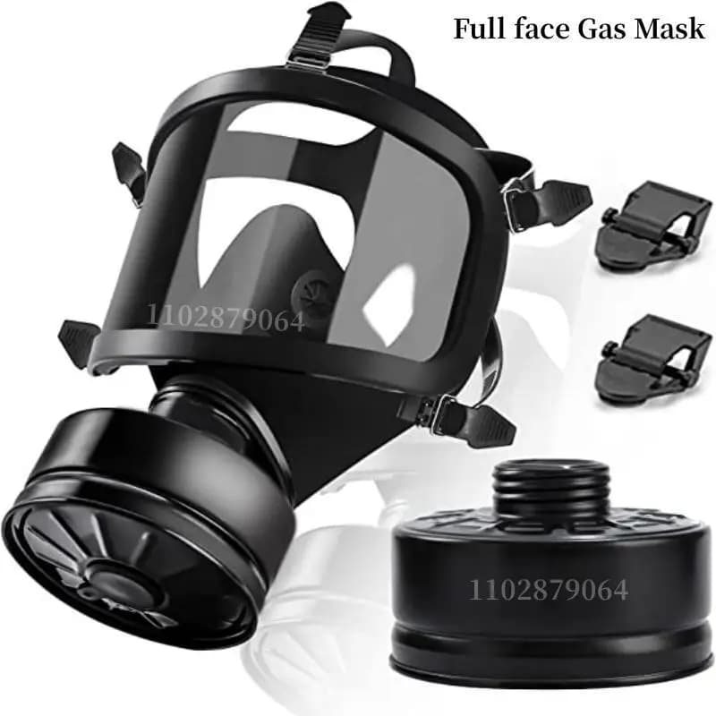 Full face gas mask chemical respirator filter self-adhesive protection nuclear contamination, gas mask type MF14/87