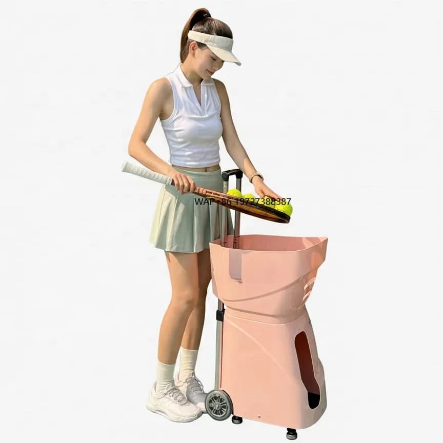 Vendita calda Auto Tennis Trainer Logo personalizzato Padel Macchina per palline da tennis con app portatile Allenamento telecomandato per la pratica