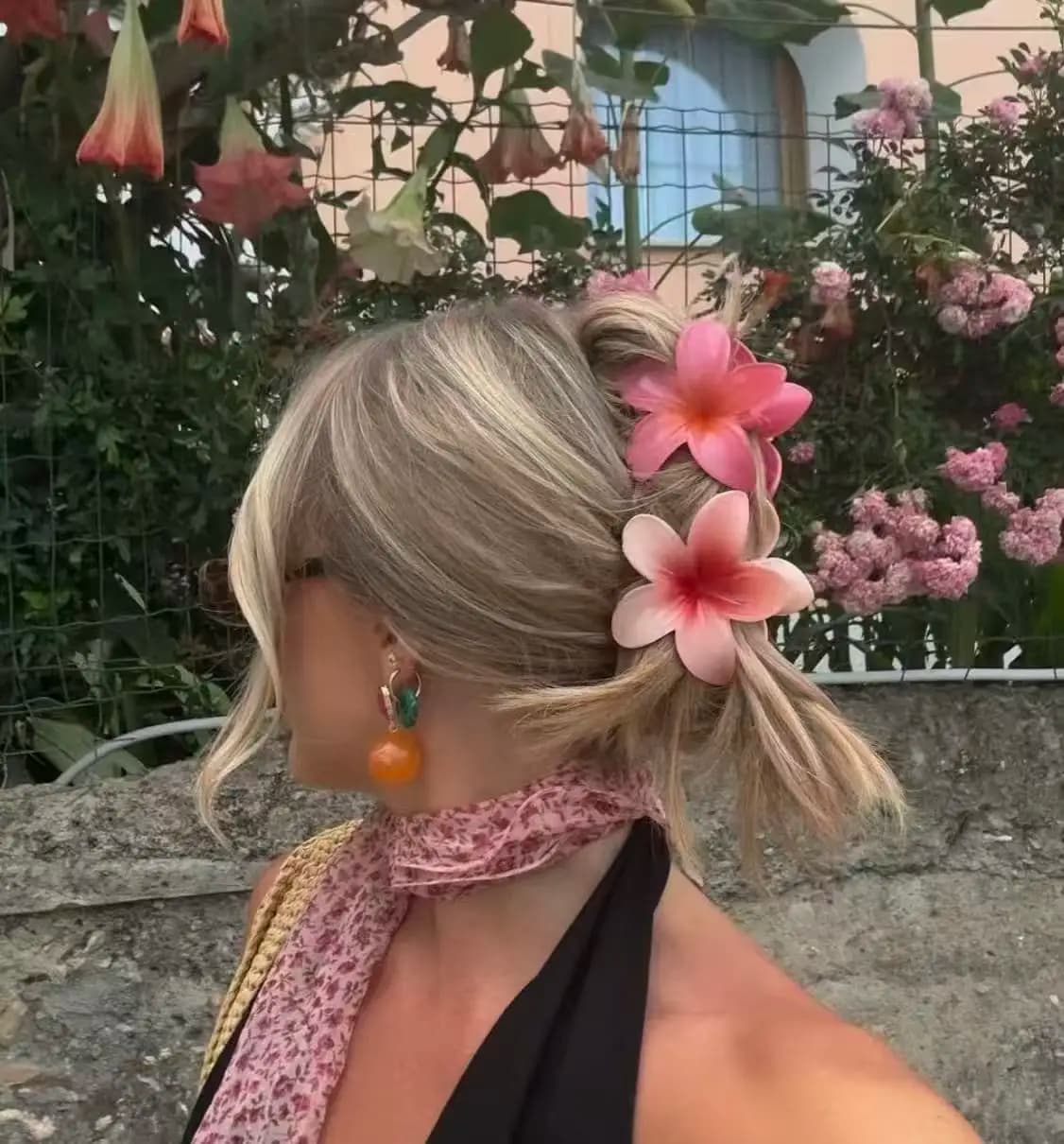 Nuova Molletta per Capelli a Fiore Sfumato da 3 Pollici per Donne, Elegante Fermaglio Floreale in Resina, Accessorio per Capelli Fresco e Dolce per Ragazze