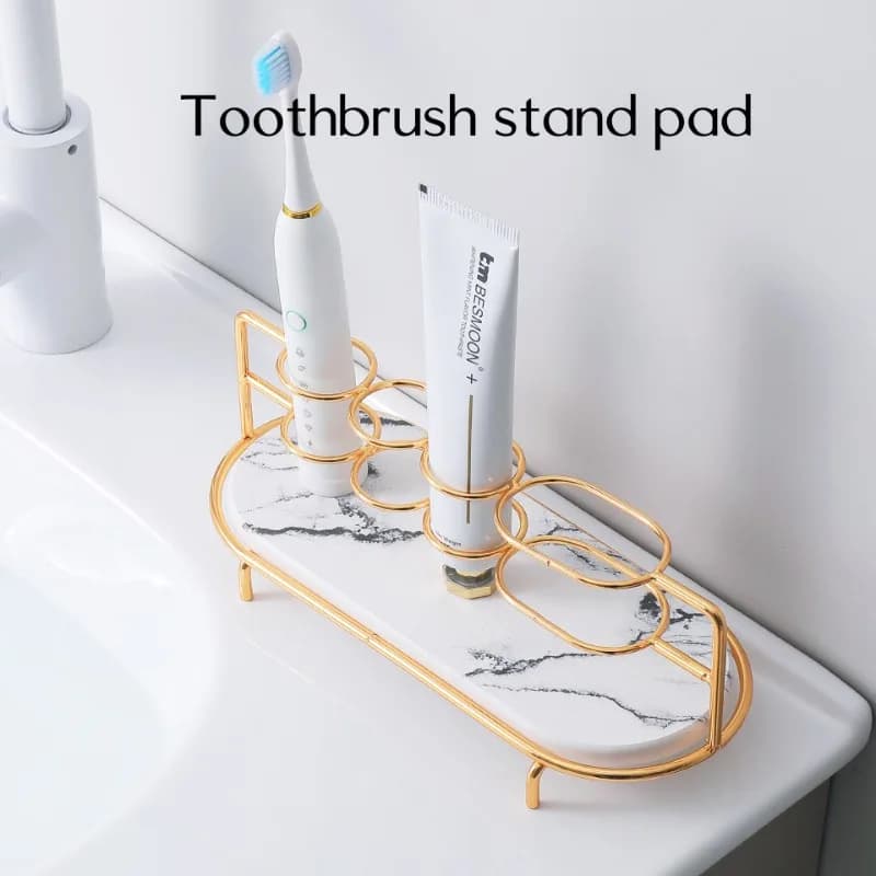 Stone bathroom organizer shelf, diatomee, to store cosmetics, electric toothbrush holder, corner stand, table