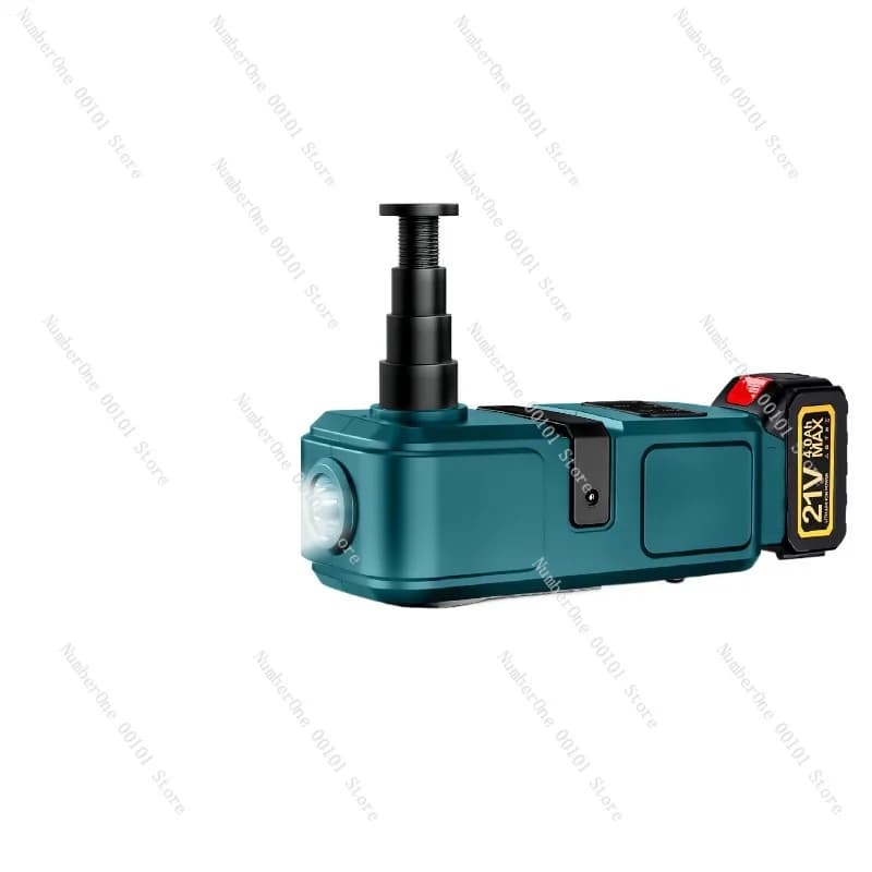 21V Electric Hydraulic Car Jack 5 Ton, 21V Lithium Battery Auto Lift Jack for Car SUV Tire Change, Emergency Kit with Inflator