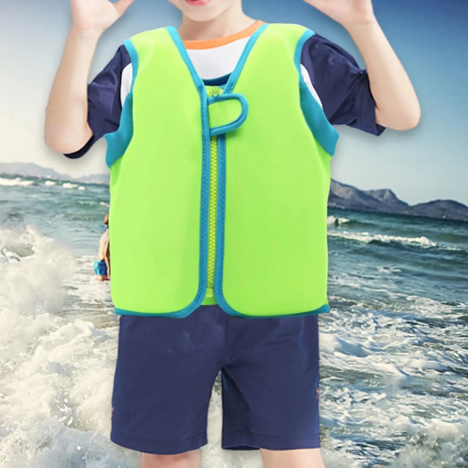 Giubbotto Galleggiante per Neonati in Neoprene, Giacca di Sicurezza Galleggiante per Bambini che Imparano a Nuotare, Sport Acquatici