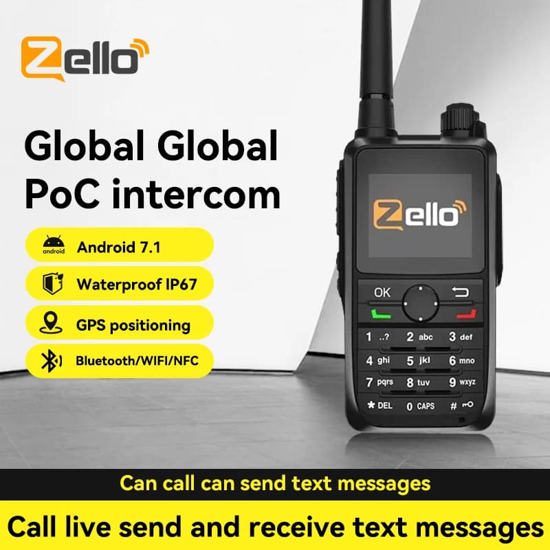 Zello Walkie Talkie Radio di rete POC globale Wifi BlueTooth GPS Impermeabile a lungo raggio Radio bidirezionale parlante in tutto il mondo