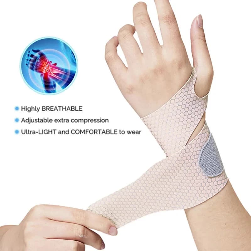 1 Pezzo Fascia da Polso Regolabile di Sicurezza, Supporto per Polso, Protezione Carpa, Traspirante, Fascia Elastica per Lesioni, per Palestra e Sport