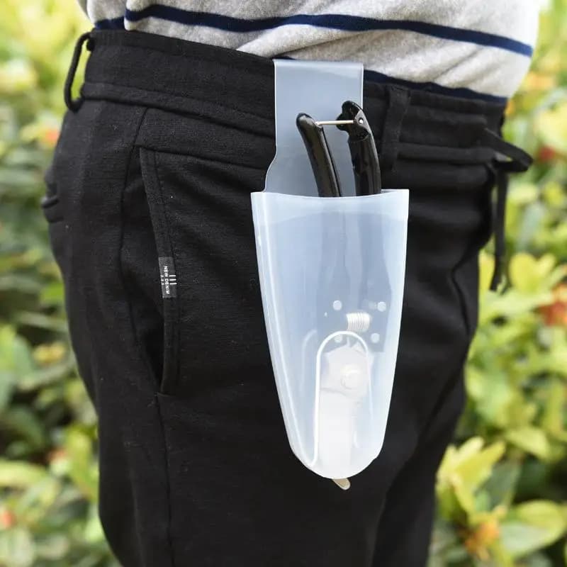 ● Porta Forbici da Potatura Professionali con Fodero in Plastica, Custodia per Attrezzi, Porta Cintura, Borsa Portaoggetti, Cintura da Lavoro per Forbici da Potatura