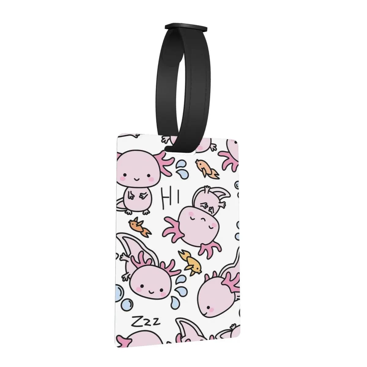 Etichette per bagagli Swimmy Axolotls, accessori per valigie, etichette per bagagli da viaggio, porta etichette per bagagli, porta nome e indirizzo