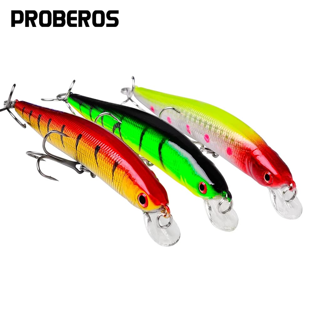 Proberos Esca da Pesca 11.5cm/14g, Esca Dura Bionica Artificiale con Occhi 3D, Amo Wobbler per Pesca alla Carpa, Bass e Luccio
