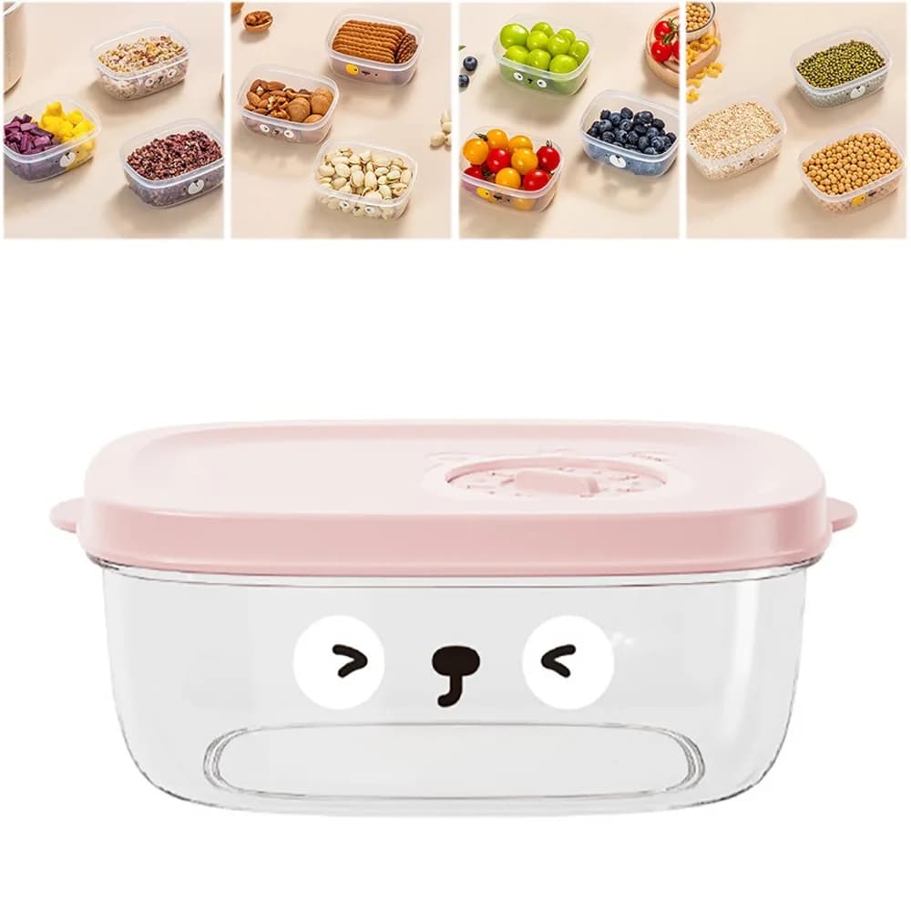 3PCS Practical PE/PP Fruit Storage Containers 300ml Airtight Lid Berry Keeper Containers Vegetable Storage Containers Meal Prep