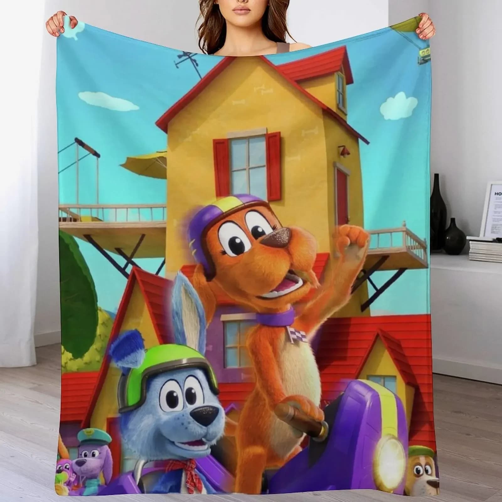 Go, Dog, Go! Throw Blanket All Season Soft Lightweight Blanket for Home