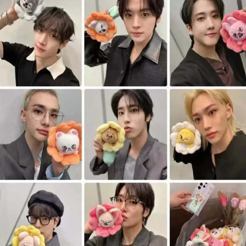 Nuovo astuccio portapenne a forma di bambola SKZOO in stile pop-up di Stray Kids, con motivo floreale, per tutti i giorni, accessori carini.
