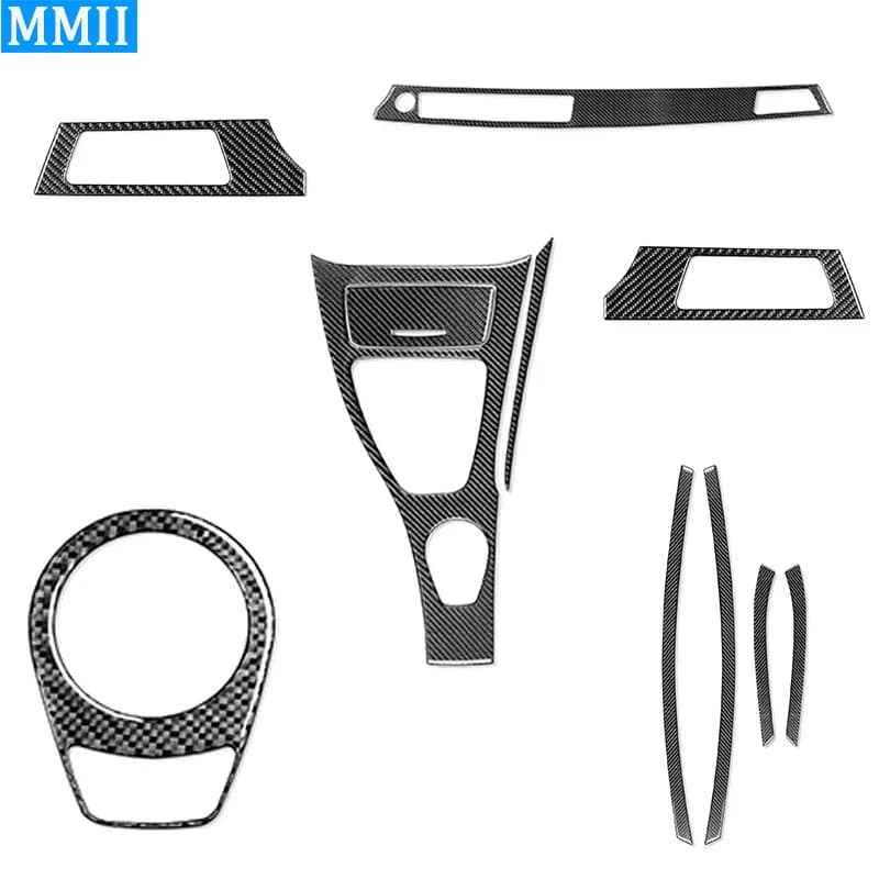 Per BMW Serie 3 E90 2006-2008 In Fibra di Carbonio Cambio Centro Porta di Controllo Bracciolo Cruscotto Telaio Air Vent TrIm Copertura adesivo