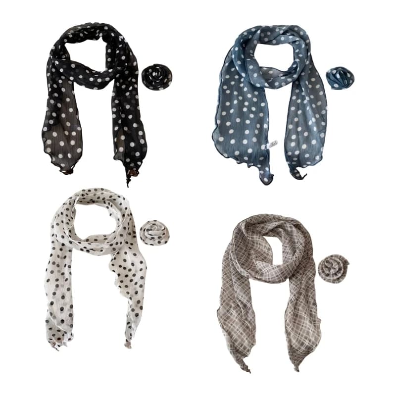 340D Elegant Polyester Scarf Detachable Scarf Collar For Belt Or Hair Accessory