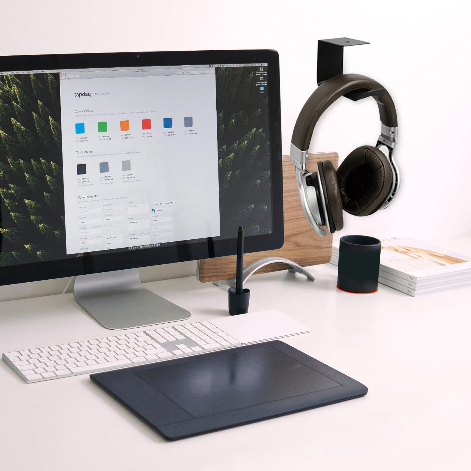 Supporto per cuffie da appendere sotto la scrivania, supporto per cuffie per accessori per PC da gioco, materiale in metallo PU, desktop senza disordine