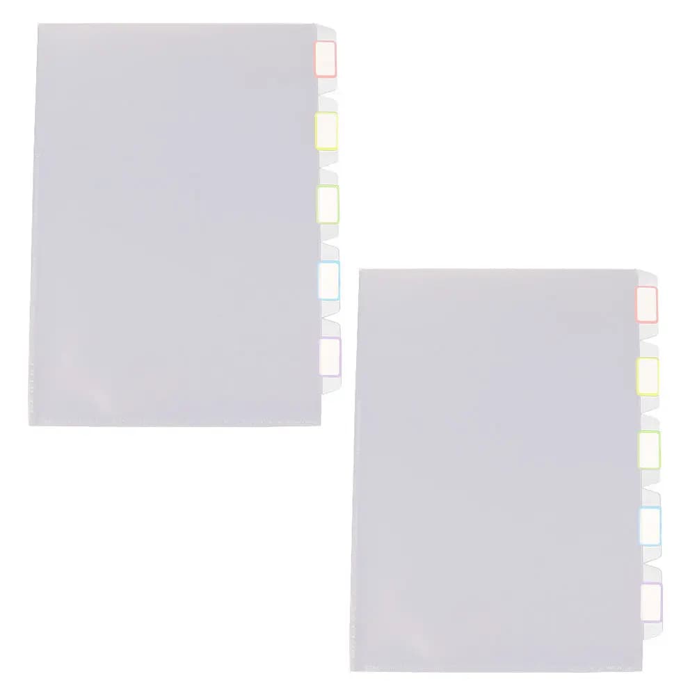 2Pcs Premium Thickened Plastic Multi-Layer File Folders for Office School Home Portable Document Organizer Transparent