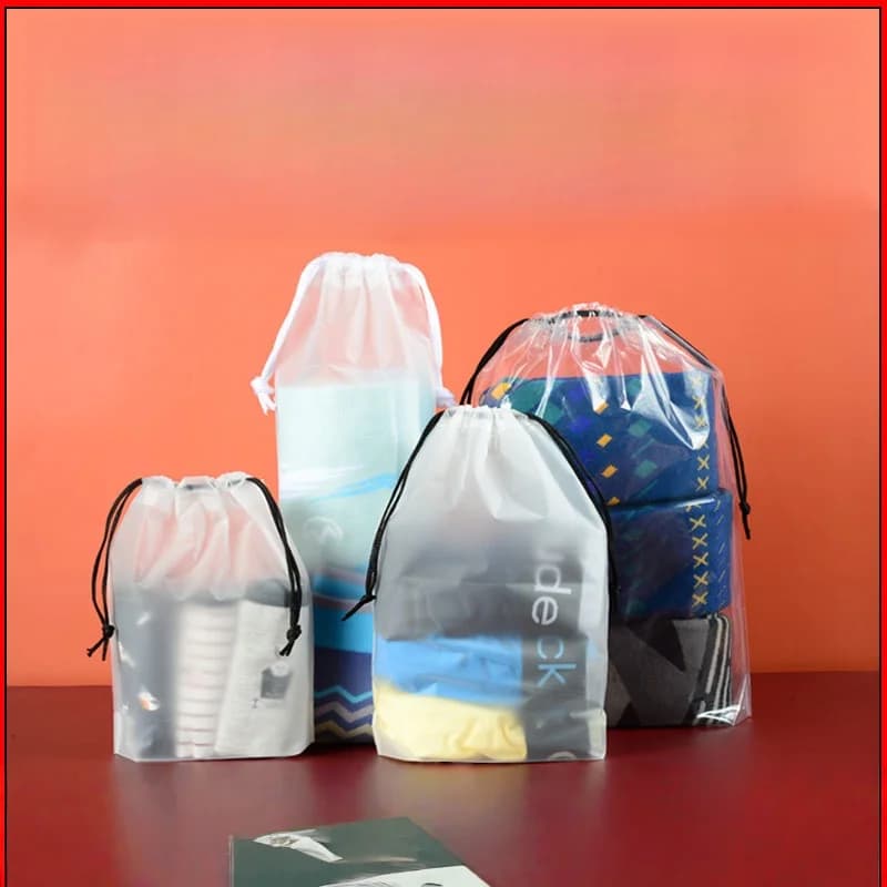 50 bags with satin-coulisse, reusable, for storing shoes, for packing the travel wardrobe, for the laundry boutique