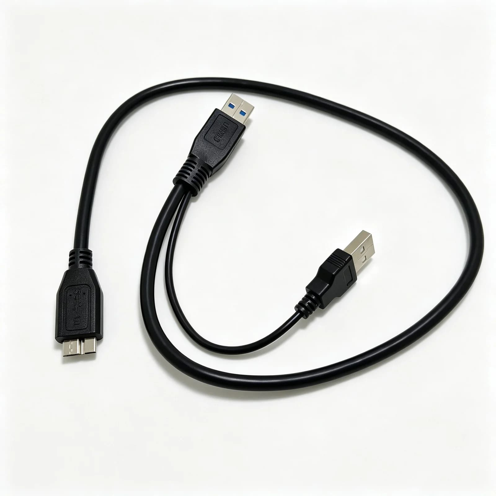 0.7M 2FT USB 3.0 AM a Micro B tipo Y cavo di alimentazione USB 2.0 per HDD hard esterno
