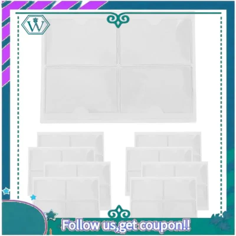 A75Q-36 Pz Porta carte per etichette autoadesive Tasche per indice Porta carte in plastica trasparente 6X8,5 cm Porta etichette adesive