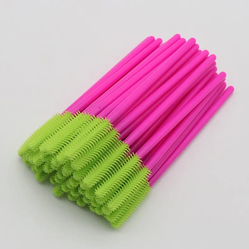 50 pz Silicone Pennello Per Ciglia Mascara Bacchette Applicatore Sopracciglio Pettine Asta Spoolies Spazzole Estensione Delle Ciglia Forniture Strumenti di Trucco