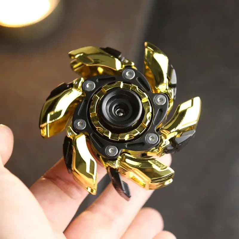 Fidget Spinner in Metallo Virale, Rotante, in Lega d'Acciaio, Giocattolo da Scrivania EDC per Bambini, Gadget Antistress per Ufficio, Strumento per Concentrazione e Ansia