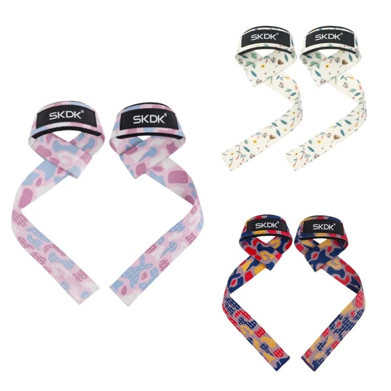 2PCS Weightlifting Straps Wrist Straps for Silicone Lifting Anti-slip Workout for Strength Stack Crossfit Knobs Wrist Support